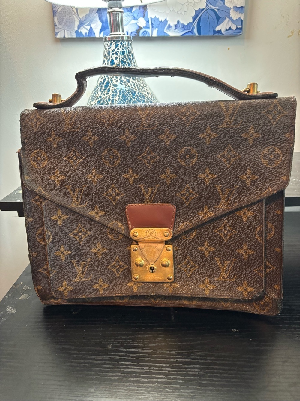 Authentic Vintage Louis Vuitton Monceau 28 Monogram Briefcase Project Bag M51185